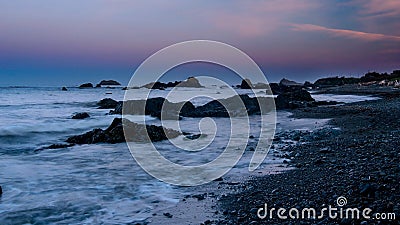 Crescent city beach in the early morning Stock Photo