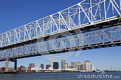 Crescent City Connection - New Orleans, Louisiana Stock Photo