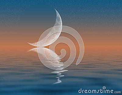 Crescent Moon Stock Photo