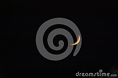 Crescent Moon Scene Stock Photo