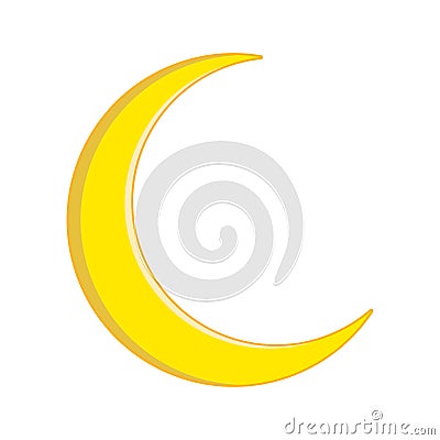 Crescent moon vector symbol icon design. Vector Illustration