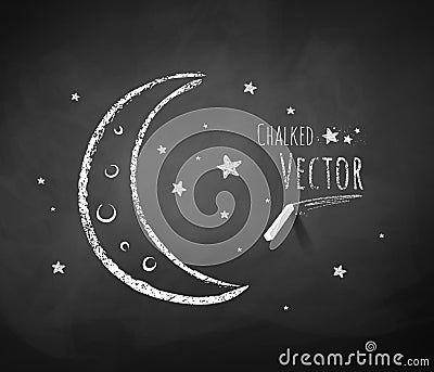 Crescent and stars Vector Illustration