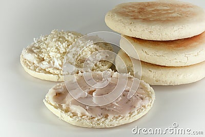Crescentine or tigelle with lard typical products of Emilia Romagna, Italy Stock Photo