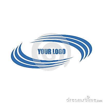 Crescents form a circle graphics can be used as a company logo. Vector Illustration