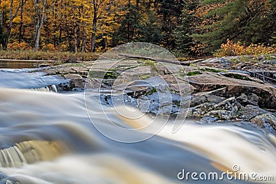 Crest Of Rosseau Falls In Autumn Stock Photo