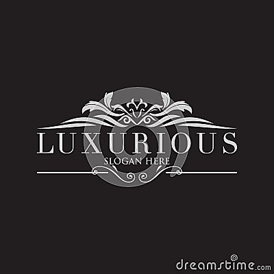 Crests logo, Hotel logo, luxury letter monogram Stock Photo