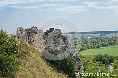 Cretaceous outcrops diva in Divnogorie Stock Photo
