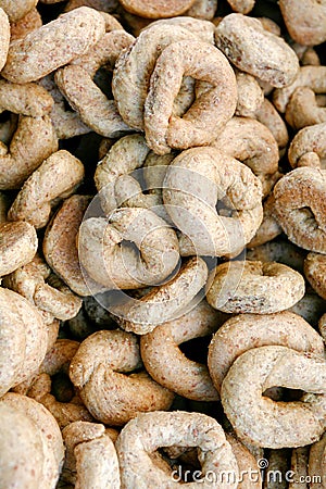 Cretan barley rusks Stock Photo