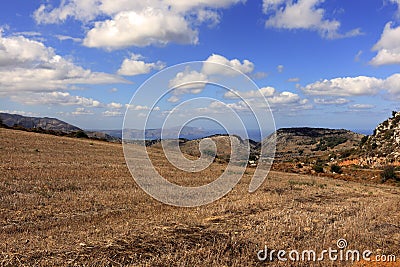 Cretan mountain agriculture Stock Photo