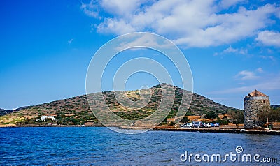 Crete - Elounda water mills 18 Stock Photo