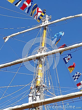 Crew on poles Editorial Stock Photo