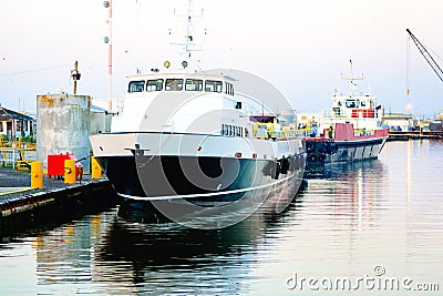 Offshore Crewboat Stock Photo