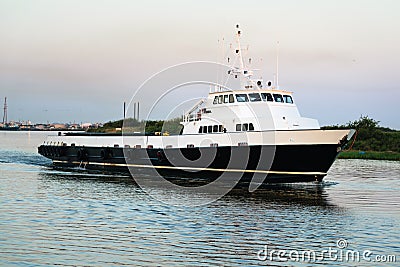 Offshore Crewboat Stock Photo