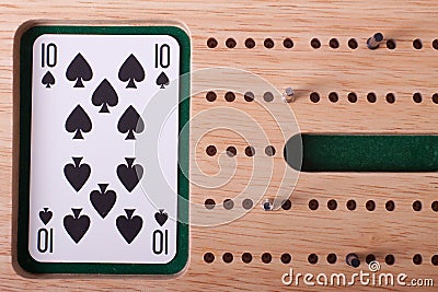 Cribbage Board Stock Photo