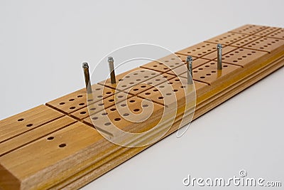 Cribbage board Stock Photo