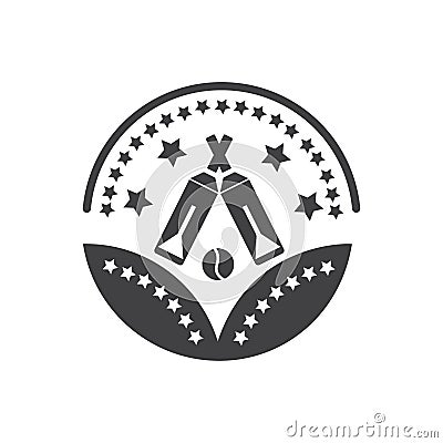 Cricket award vector sign icon- vector cricket award symbol icon Stock Photo