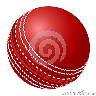 Cricket ball Vector Illustration