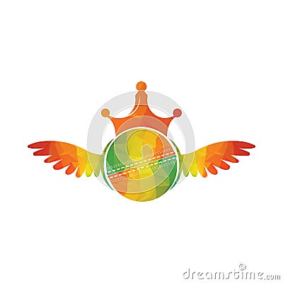 Cricket ball and wings Concept Stock Photo