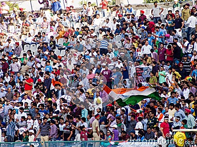 Cricket Crowd India Celebrate Editorial Stock Photo