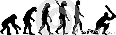 Cricket Evolution Vector Illustration