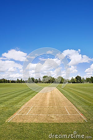 Cricket field background Stock Photo
