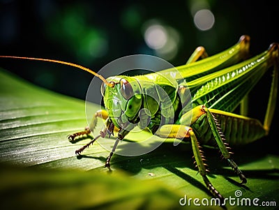 Ai Generated illustration Wildlife Concept of Cricket Insect Cartoon Illustration