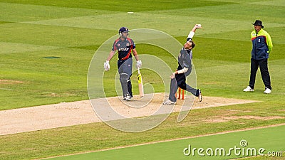 Cricket Match Bowler Editorial Stock Photo