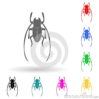 cricket multi color style icon. Simple glyph, flat vector of insect icons for ui and ux, website or mobile application Stock Photo