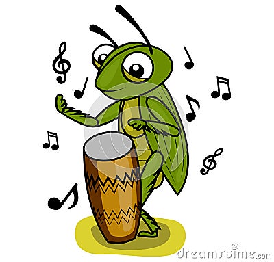 Cricket music bongo Stock Photo