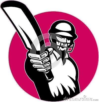 Cricket player batsman Stock Photo