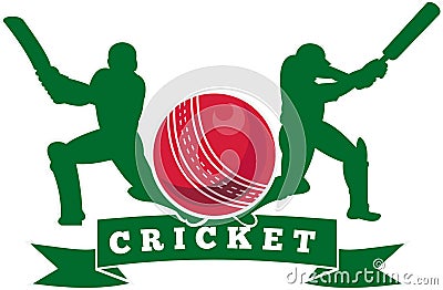 Cricket player batsman batting Stock Photo