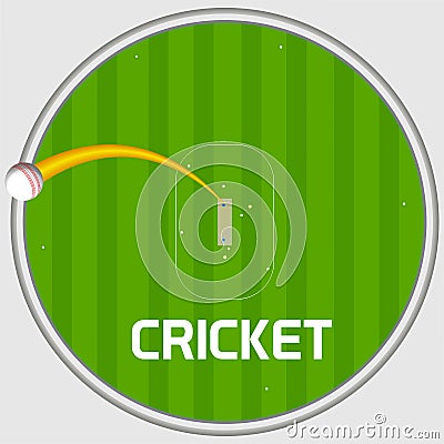 Cricket sports concept with sixer shot. Stock Photo