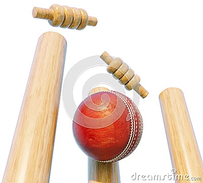 Cricket Wicket Stumps Stock Photo