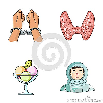 Crime, cooking and other web icon in cartoon style.medicine, space icons in set collection. Vector Illustration