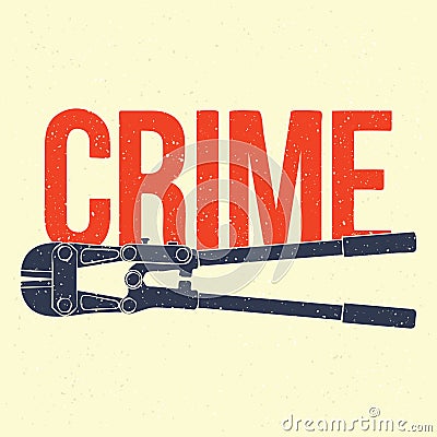 Crime poster Vector Illustration