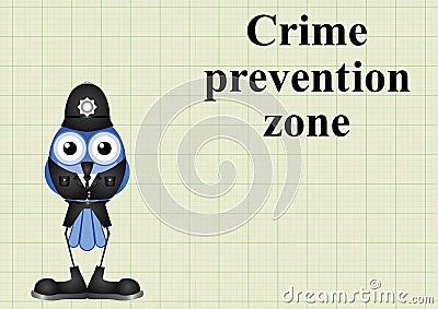 Crime prevention zone UK Vector Illustration