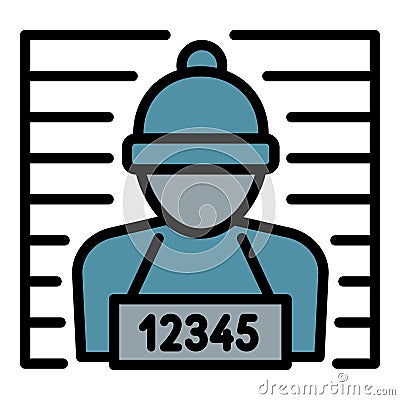 Crime prisonier icon outline vector. Policeman gear Vector Illustration