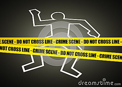 Crime Scene Vector Illustration