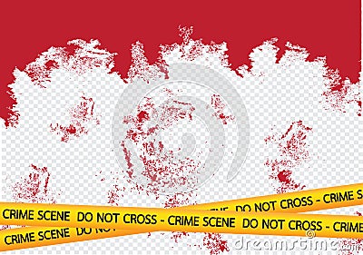 Crime scene danger tapes illustration Vector Illustration