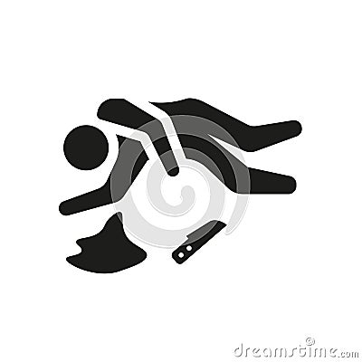 Crime scene icon. Trendy Crime scene logo concept on white background from law and justice collection Vector Illustration