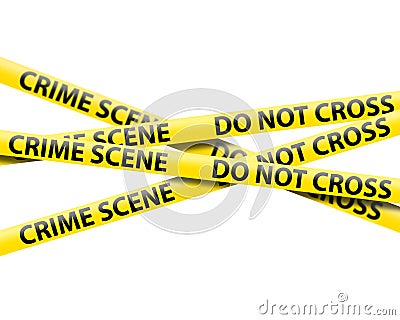 Crime scene tape Stock Photo