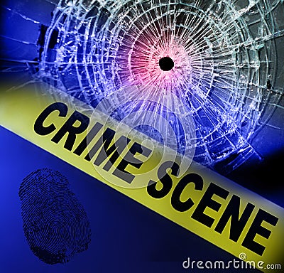 Crime scene tape Stock Photo