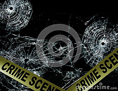 Crime scenepolice tape Stock Photo