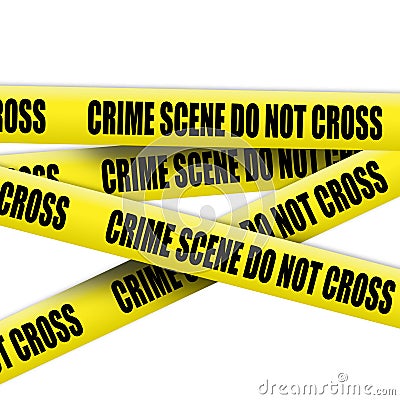 Crime scene tape Stock Photo