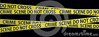 Crime scene tapes Vector Illustration