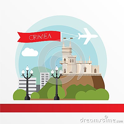 Crimea detailed silhouette. Vector Illustration