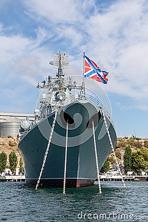 Russian warships in Sevastopol Bay Editorial Stock Photo