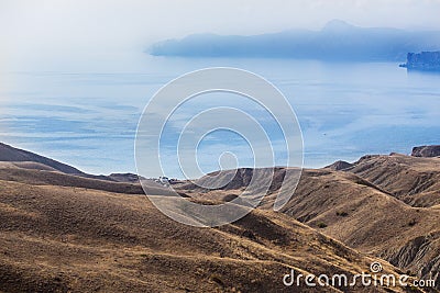 Crimea southern coast cape Meganom Stock Photo