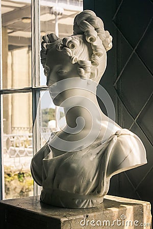 Crimea Vorontsov Palace Interior Marble Woman Sculpture Editorial Stock Photo