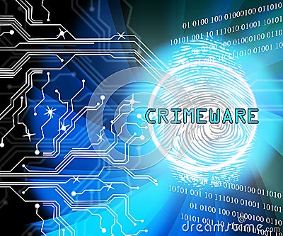 Crimeware Digital Cyber Hack Exploit 2d Illustration Stock Photo